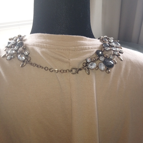 Statement necklace made of glass gold and black - Picture 4 of 4